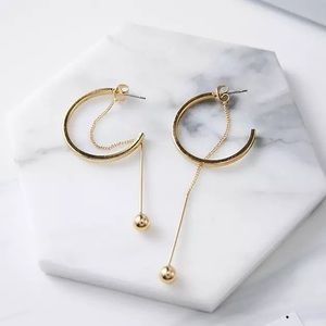 3/$25 Gold Hoop Dangle Earrings